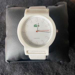 Lacoste white watch genuine leather